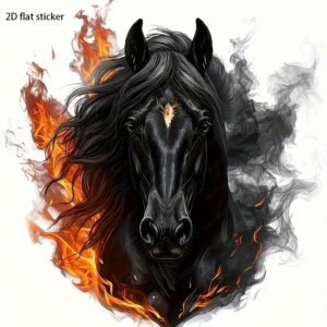 Fiery Horse Sticker: Unleash the Power of Elegance!