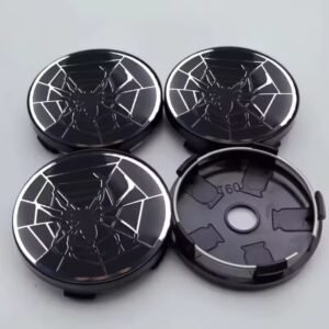 Web of Elegance: Unique Spider-Design Wheel Hub Caps!