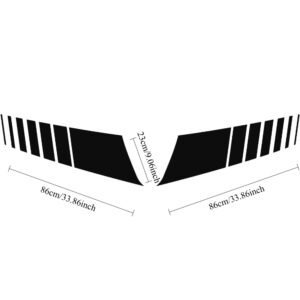 Bold Racing Accent: Vinyl Decals for Hood and Bumper!