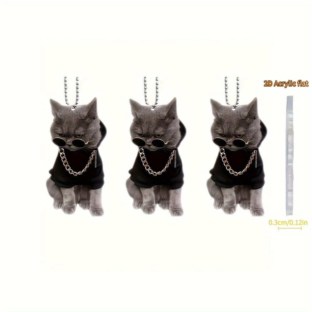 מגע הקסם של החתולים: שלושה תליוני אקריליק מעוצבים לכל פינה! – תמונה 3