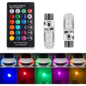 Add a Magical Touch to Your Car's Interior: T10 RGB LED Bulbs with Remote Control!