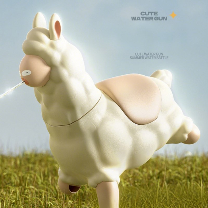 אקדח מים אלפקה חמוד: גיבור הכיף של הקיץ ומפזר הצחוק! – תמונה 3