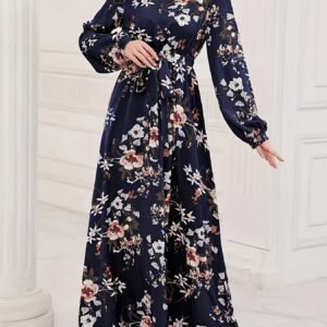 الرقي المحتشم: فستان ماكسي زهري لكل مناسبة