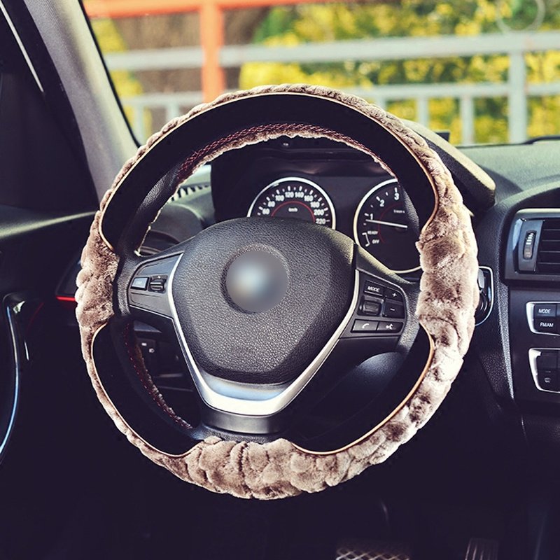 Unparalleled Warmth and Secure Control: Luxurious Velvet Winter Car Steering Wheel Cover! - Image 3