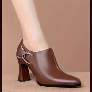 Irresistible Allure: Stylish Ankle Boot with Block Heel