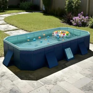 مسبح العائلة الكبير: متعة صيفية لا تُنسى وسهولة مطلقة!