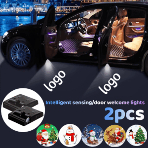 سحر الأعياد يضيء عتبة سيارتك: تركيب فوري بلا أسلاك!