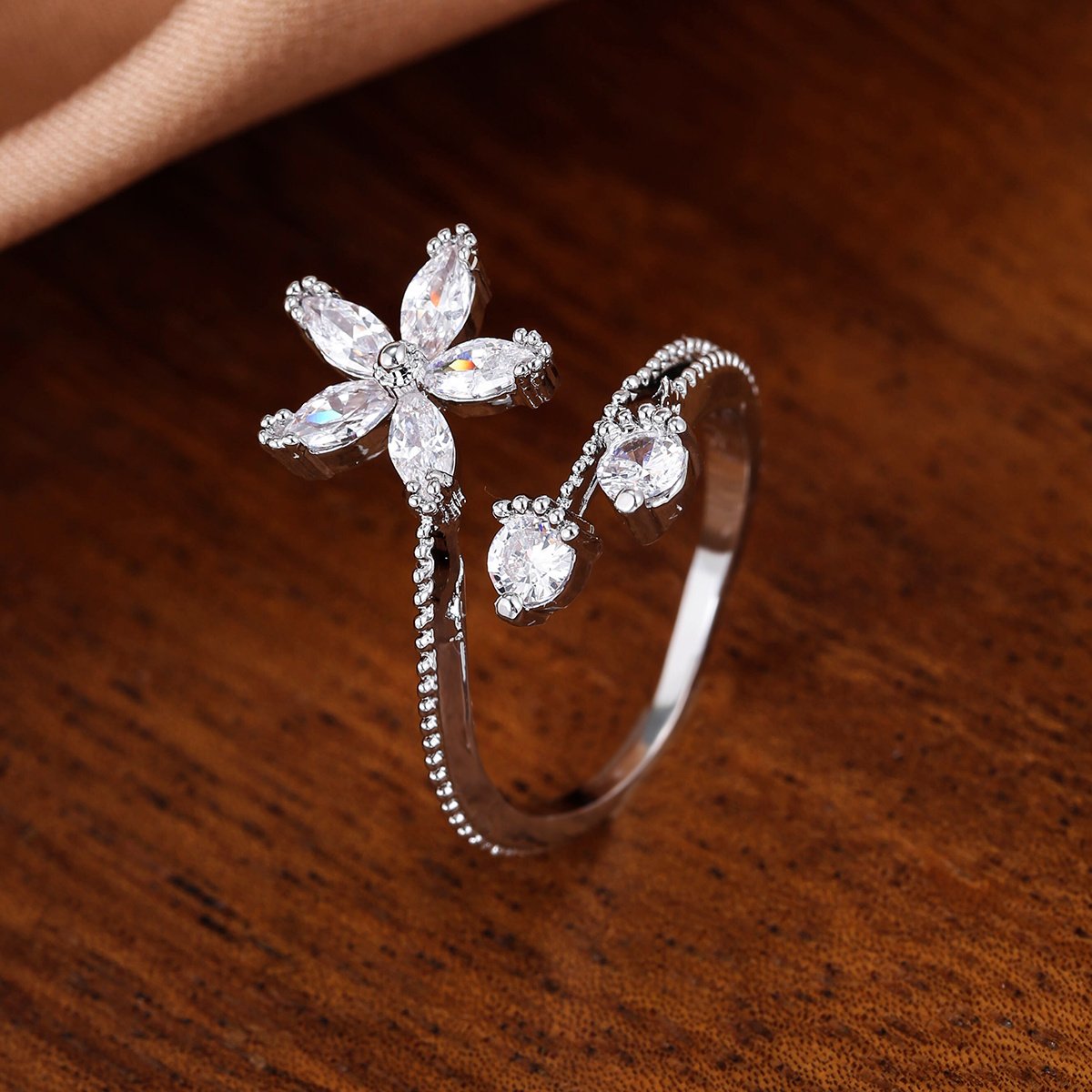 Captivating Flower Ring: Elegance Embodied in Every Detail - Image 4