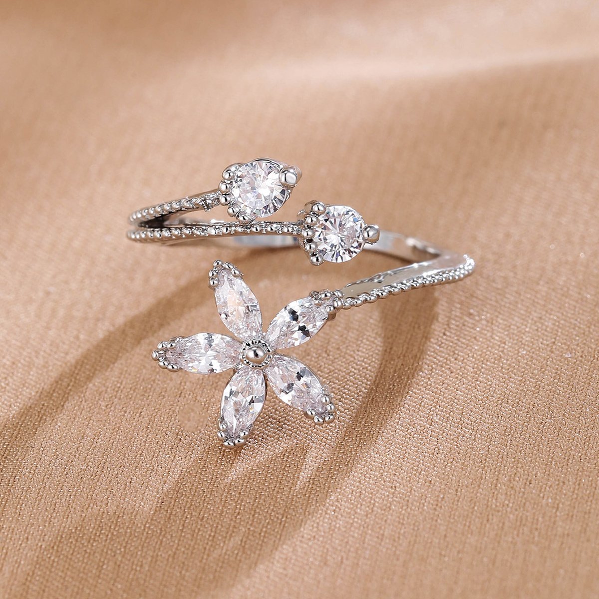 Captivating Flower Ring: Elegance Embodied in Every Detail - Image 8