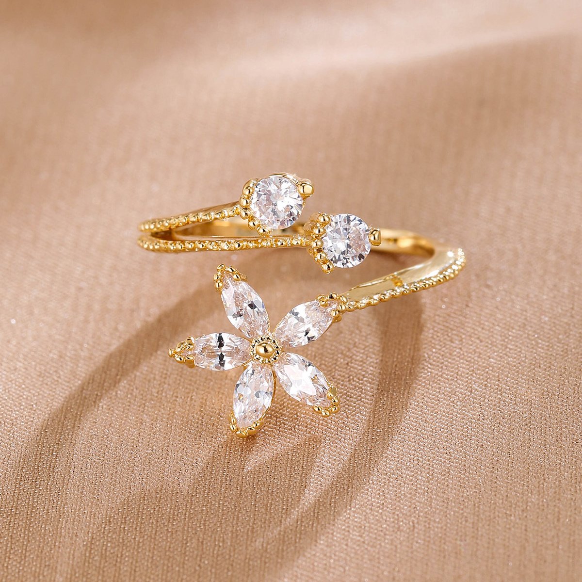 Captivating Flower Ring: Elegance Embodied in Every Detail - Image 2