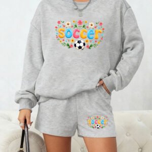 Your Complete Look: The Stylish and Comfortable Floral and Football Set!