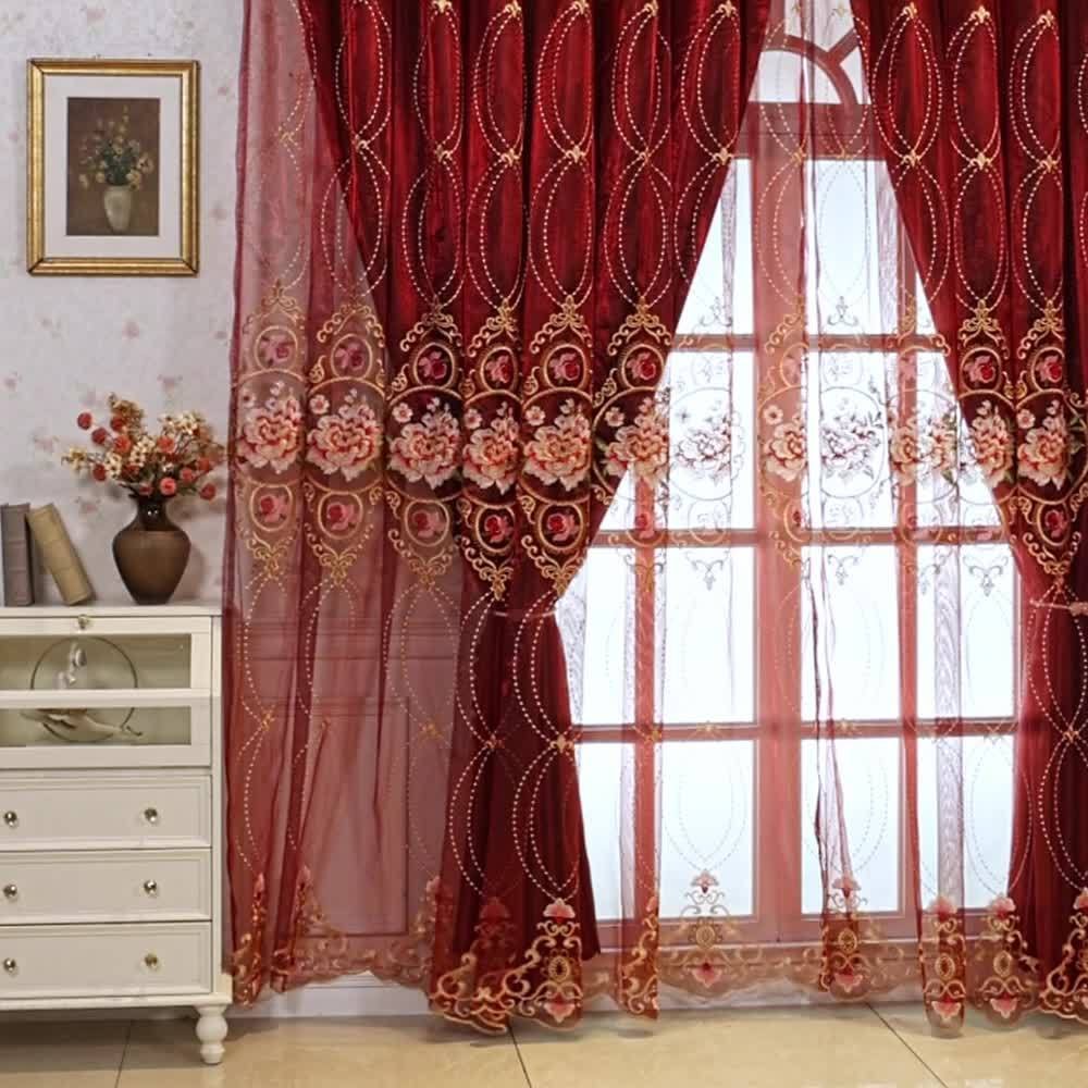 וילון האפלה כפול רקום: אלגנטיות ופרטיות לביתך! – תמונה 15