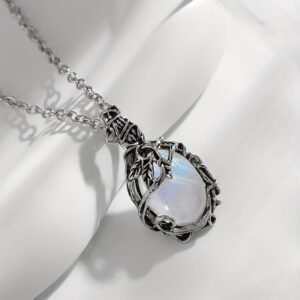 Whisper of Eternal Love: Charming Bohemian Glass Leaf Necklace