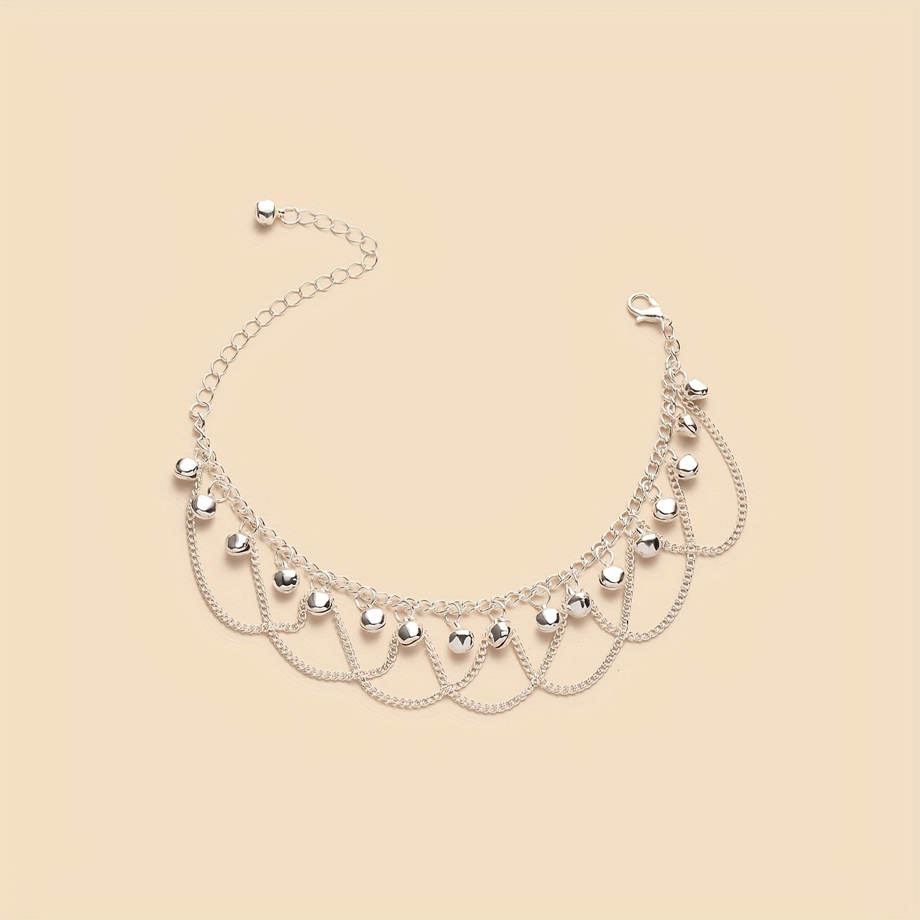 Silver Jingle Anklet: Feminine Charm in Every Step! - Image 9