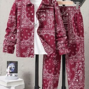 أناقة الأبطال الصغار: طقم ولادي خريفي بتصميم زهر الرمان الفريد!