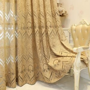 וילון ז'קארד זהוב: זוהר ויוקרה לביתך