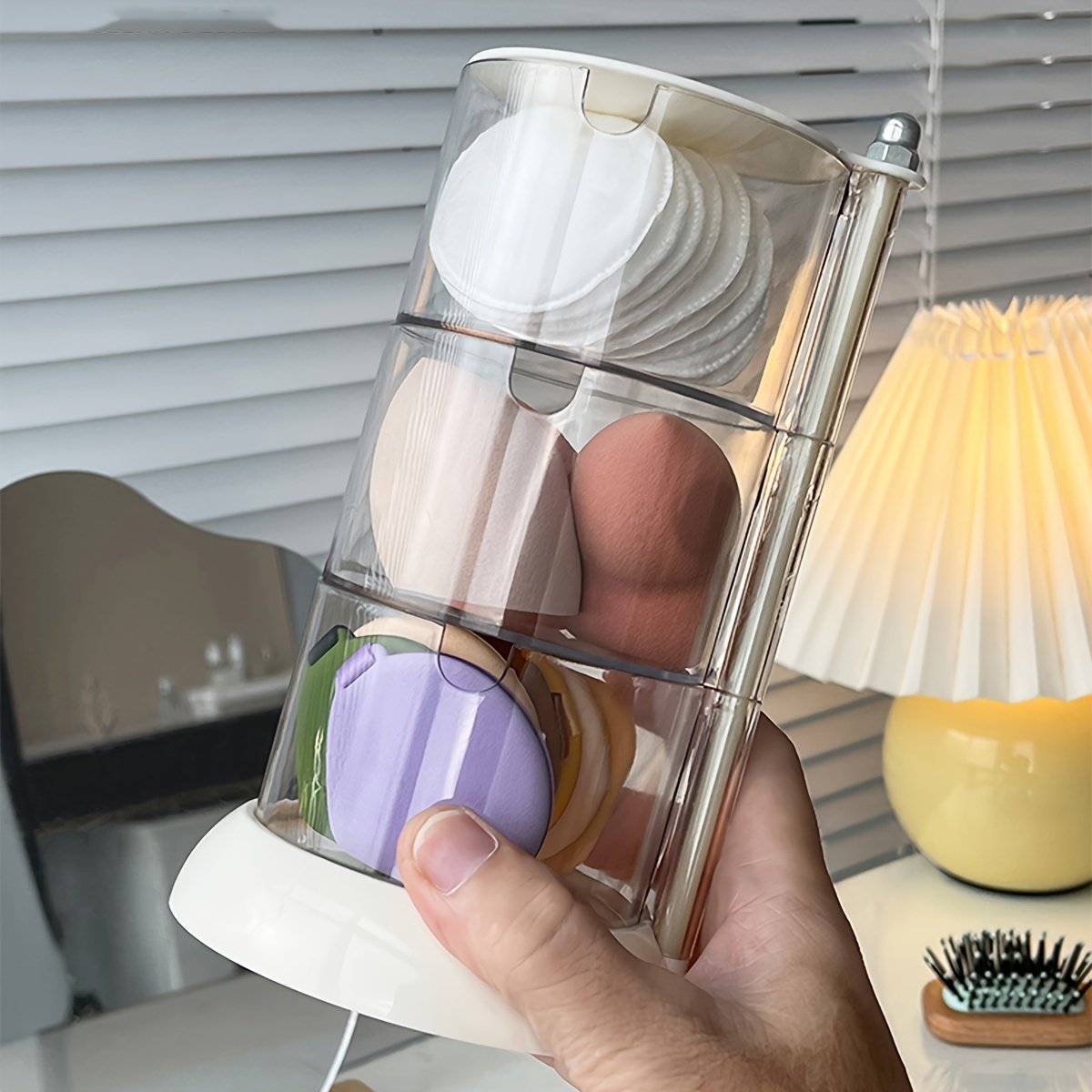 Transparent Rotating Makeup Organizer: An Elegant Touch for Your Beauty! - Image 2