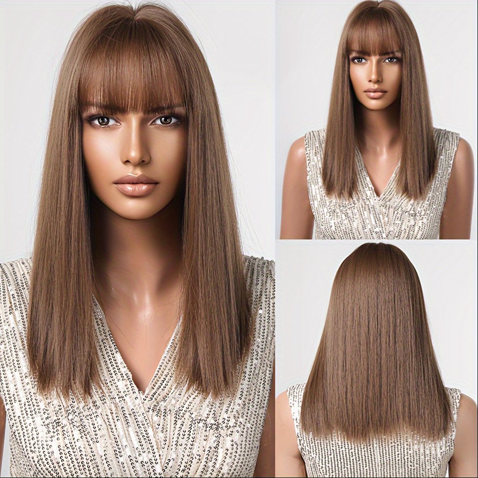 Unrivaled Elegance: Short Brown Bob with Luminous Highlights for a Captivating Look! - Image 4