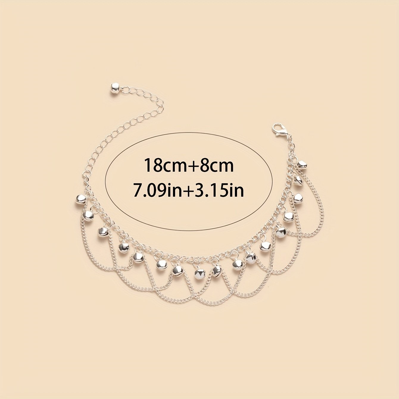 Silver Jingle Anklet: Feminine Charm in Every Step! - Image 5
