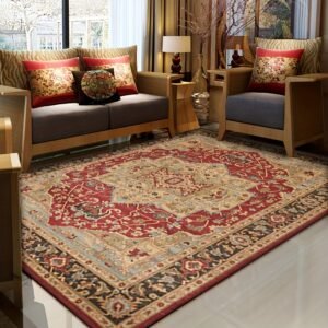 An Ethnic Elegance Masterpiece: Bohemian Rug with Vintage Persian Flair for Your Home's Warmth!