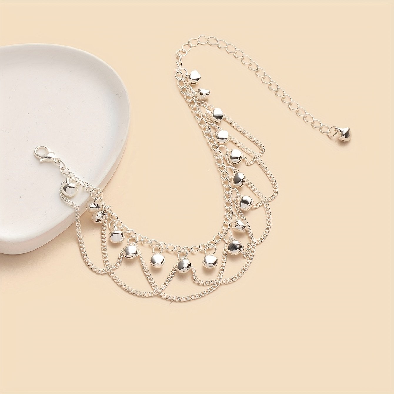 Silver Jingle Anklet: Feminine Charm in Every Step! - Image 8