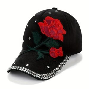 Y2K Sparkle: Dazzling Rose Cap