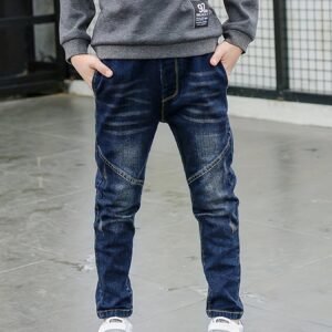 Elevate Your Son's Street Style: Modern Skinny Fit Denim Jeans!