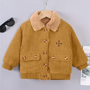Boys' Corduroy Winter Jacket: Ultimate Warmth & Stylish Look!