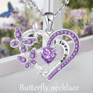 A Whisper of Love and Elegance: The Enchanting Butterfly and Heart Necklace