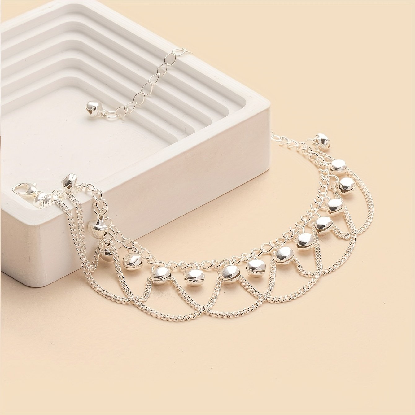 Silver Jingle Anklet: Feminine Charm in Every Step! - Image 7