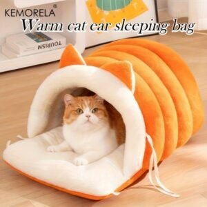 נווה מדבר של חלומות לחתול שלך: מיטת KEMORELA היוקרתית בעיצוב אוזני חתול!