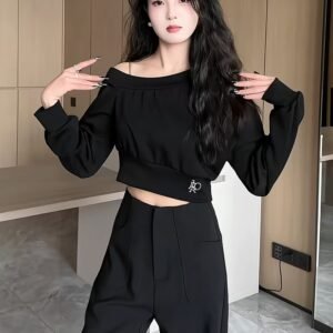 Shine with a Unique Touch: Trendy Drop Shoulder Sweatshirt!