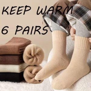 دفء لا يقاوم لأقدام صغاركم! مجموعة الجوارب الشتوية الفاخرة (6 أزواج)