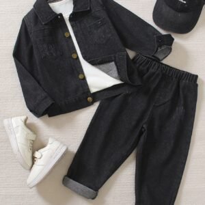 Casual Denim Chic: The Perfect Spring & Fall Outfit for Your Little One!
