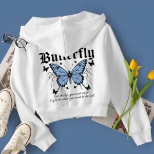 سويت شيرت القلنسوة الأزرق المطبوع: راحة وأناقة لا مثيل لها