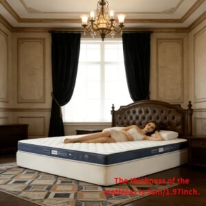 سرير أحلامك يبدأ من هنا: طبقة المرتبة الفاخرة بتقنية الميموري فوم واللاتكس المزدوجة!