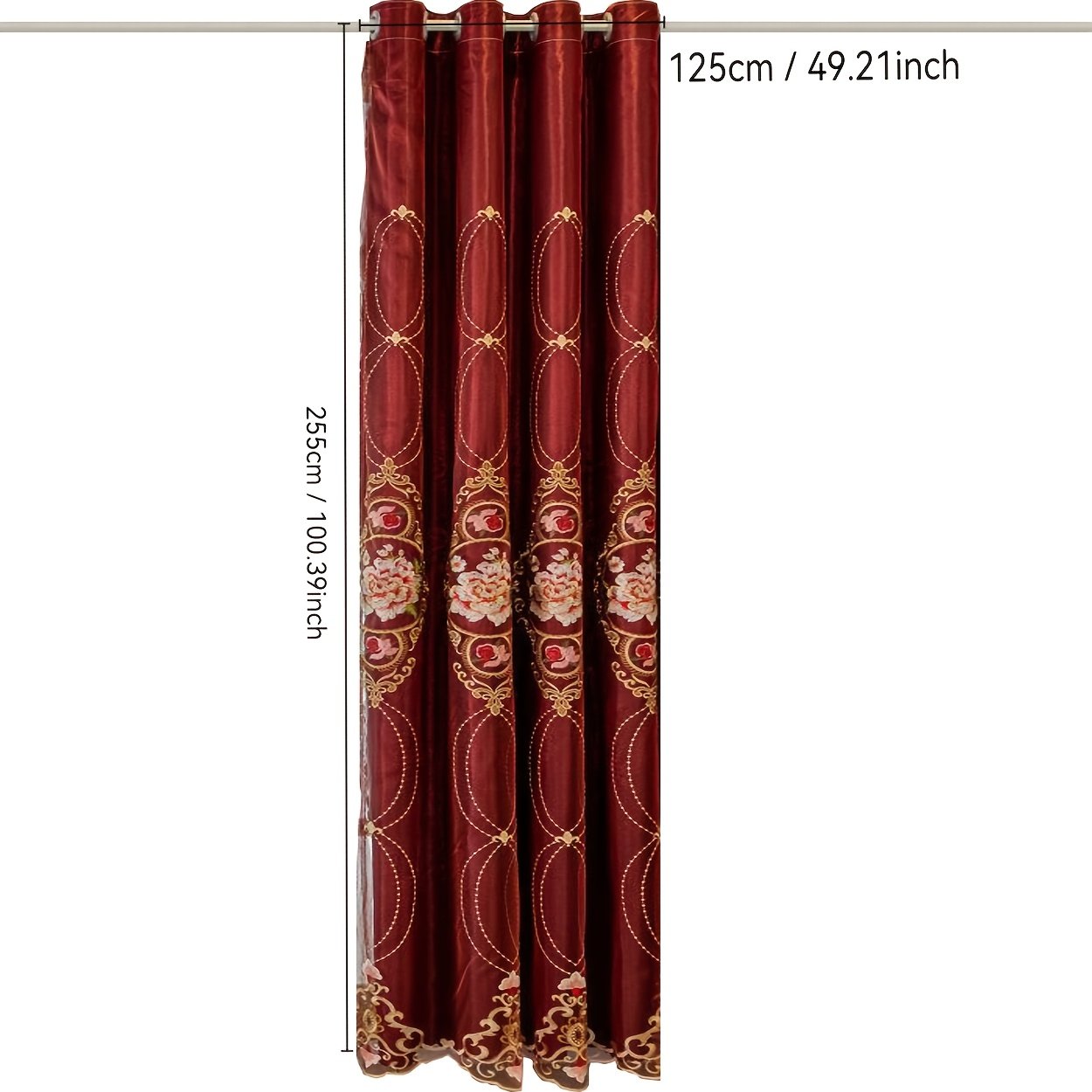 וילון האפלה כפול רקום: אלגנטיות ופרטיות לביתך! – תמונה 5