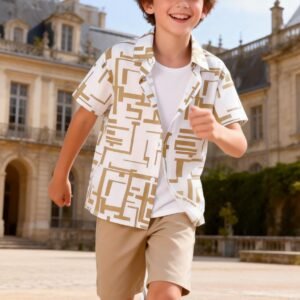 Refreshing Summer Look: Boys' Shirt and Shorts Set