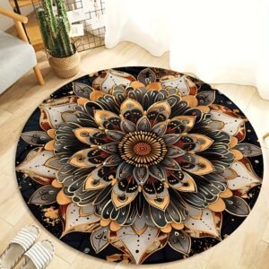 נווה השלווה: שטיח מנדלה בוהמי עגול