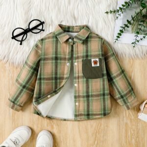 אופנת סתיו לקטנטנים: חולצת משבצות אופנתית עם שרוולים ארוכים!