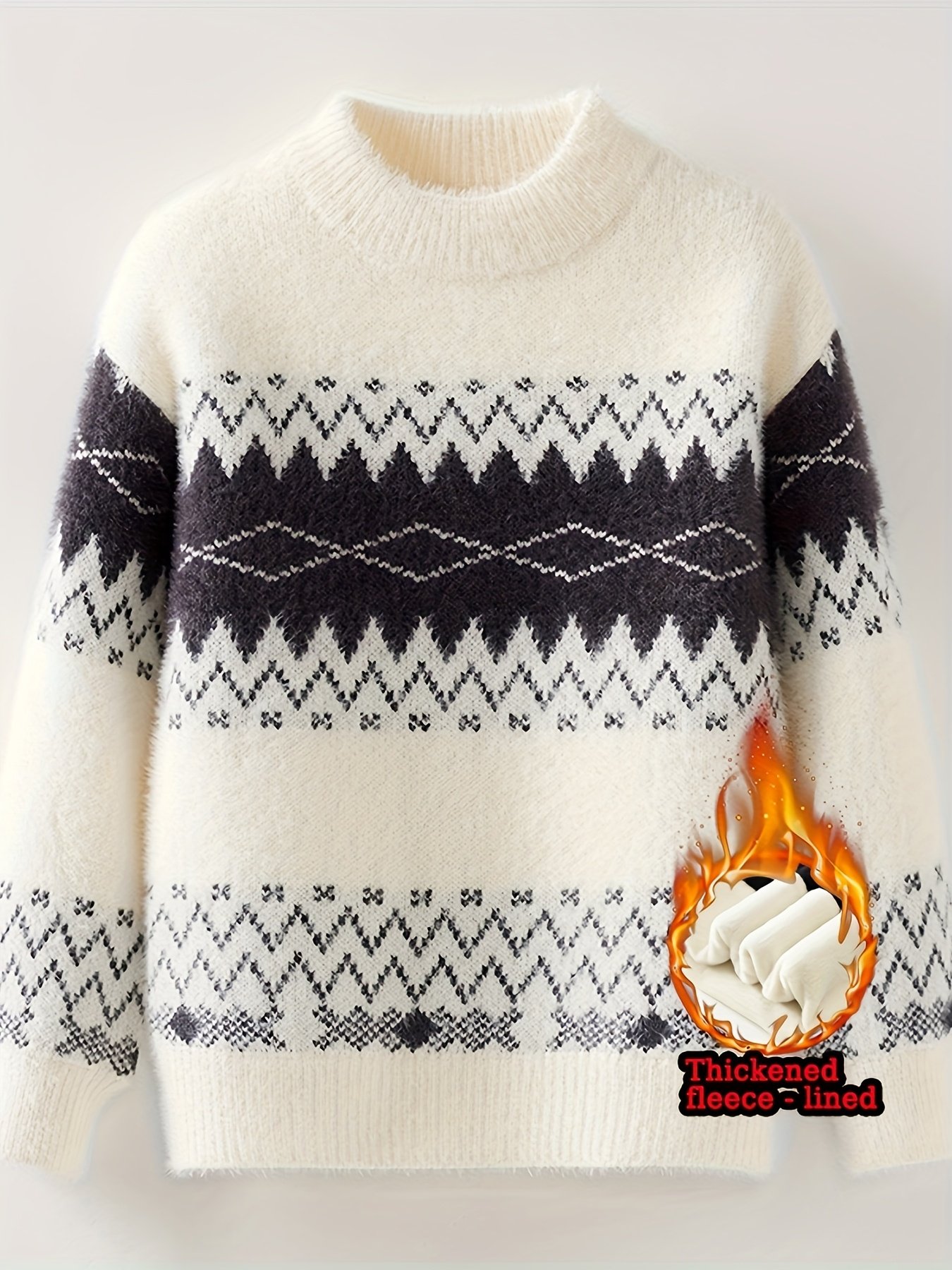 חום חורפי בטאץ' מודרני: סוודר בלוקי הצבע המושלם לילדיכם! – תמונה 2