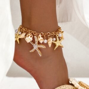 خلخال أمواج الصيف: سحر بوهيمي بلمسة ذهبية