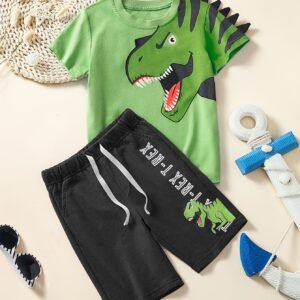 קיץ בסטייל דינוזאור! סט בנים אופנתי ונוח.