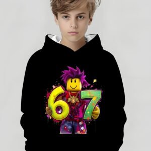 67 Meme Hoodie: Modern Street Style for Your Little Ones!