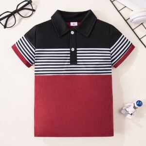 تألق صغارك هذا الصيف: قميص الباتشورك المخطط الفاخر للأولاد!