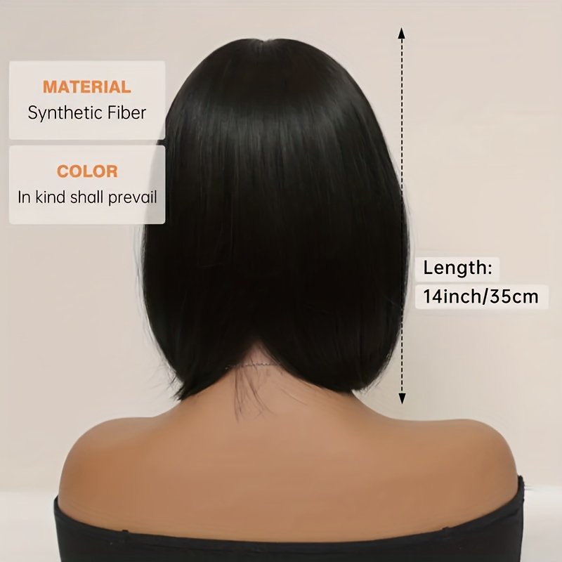 מראה עכשווי שובה לב: שיער בוב שחור ישר ומבריק! – תמונה 4