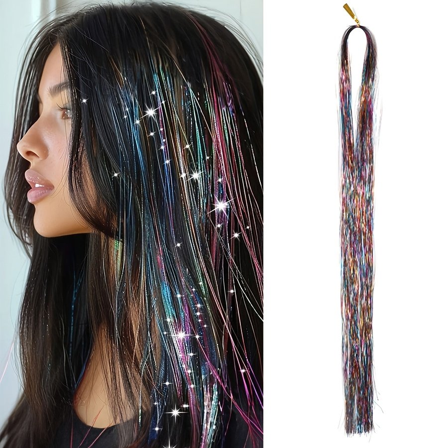 Shine Like the Stars: Holographic Glitter Hair Tinsel Set! - Image 11