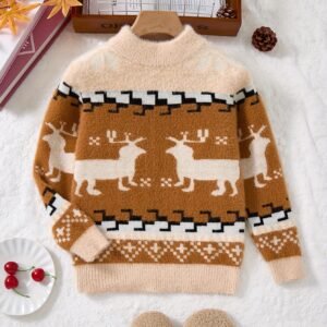 Your Little Girl's Magical Holiday Sweater: Unrivaled Warmth and Style!