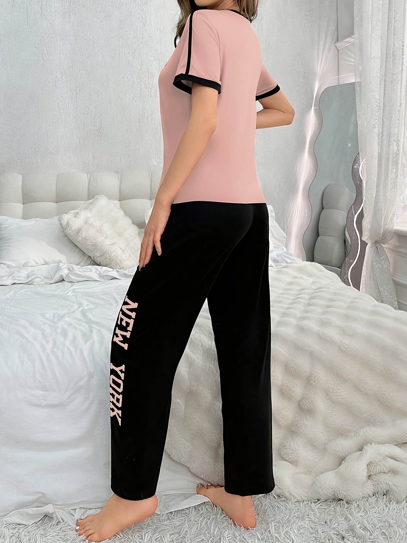 פינוק ביתי שאי אפשר לעמוד בפניו: סט פיג'מה של אלגנטיות ונוחות – תמונה 2