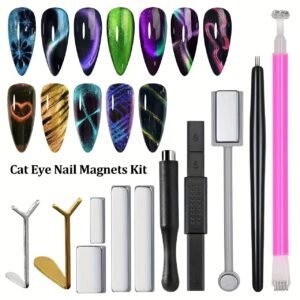 8-Piece Multi-functional Cat Eye Nail Magnet Set: Endless Creativity!
